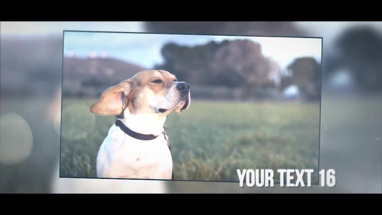 简洁时尚精美的视差幻灯片开场白素材库精选AE模板