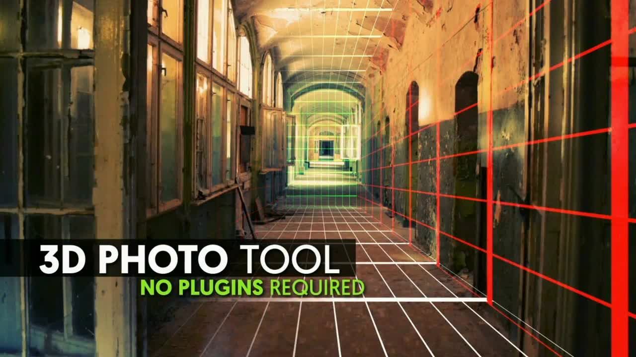 将图像转换为动态外观的3D动画素材库精选AE模板