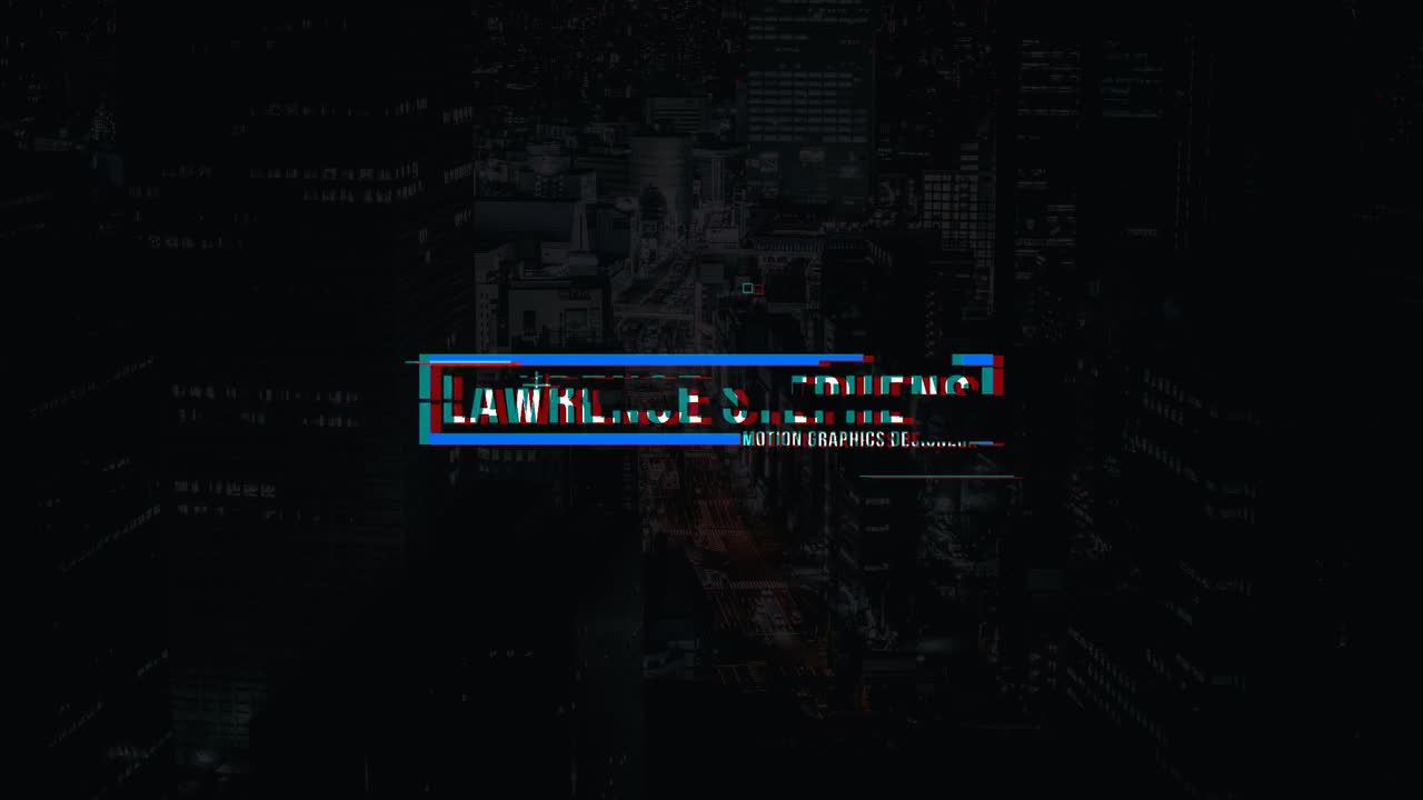 20个小故障下三分之一电影全屏标题动画素材库精选AE模板