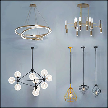 现代餐厅枝形吊灯素材之家精选3D模型