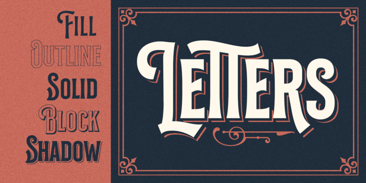 Bilcase Font Family素材之家精选英文字体