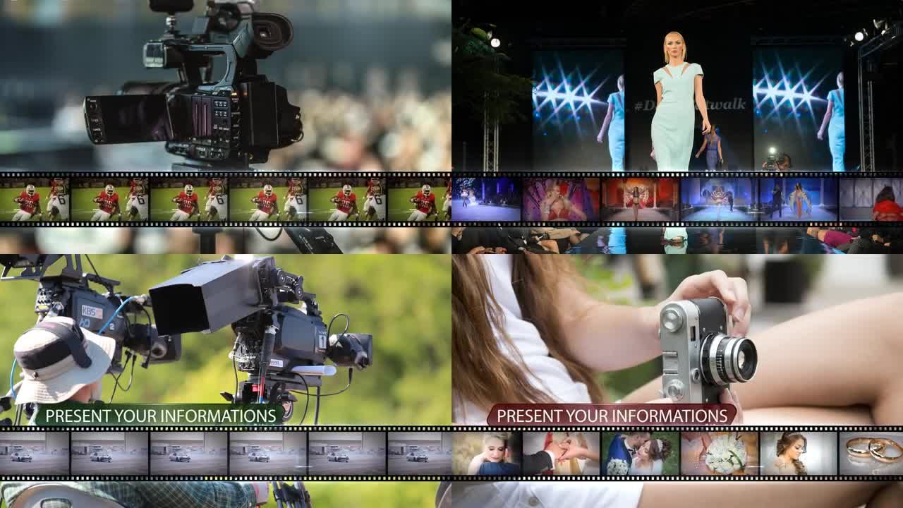 独特的电影条下三分之一标题素材库精选AE模板