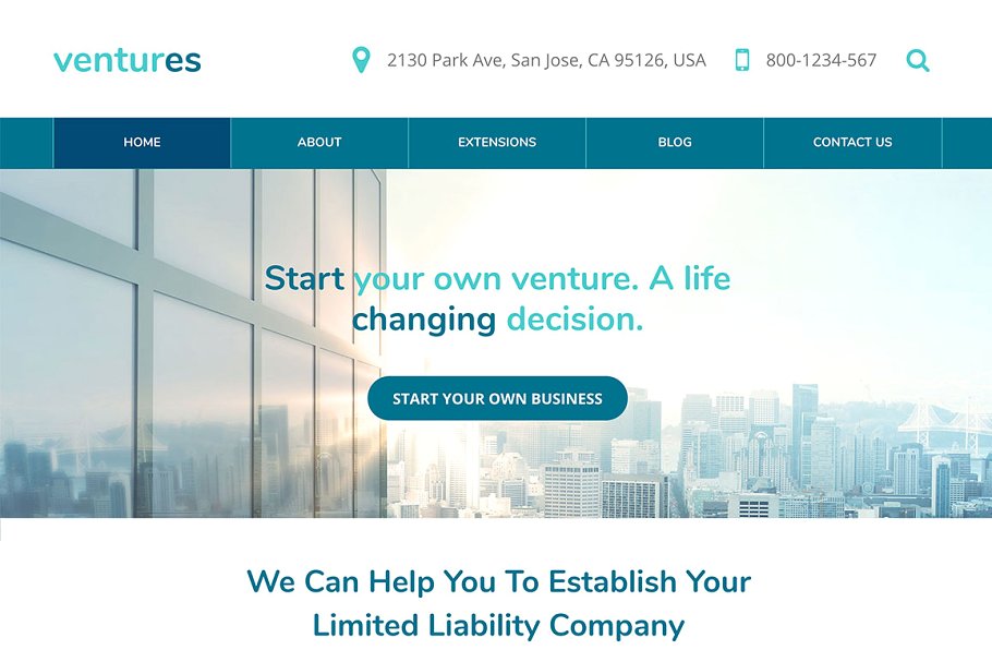 多色可调简洁的公司企业官方网站模板素材库精选插图