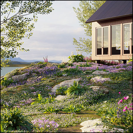 20个品种180款小草和花卉素材之家精选3D模型