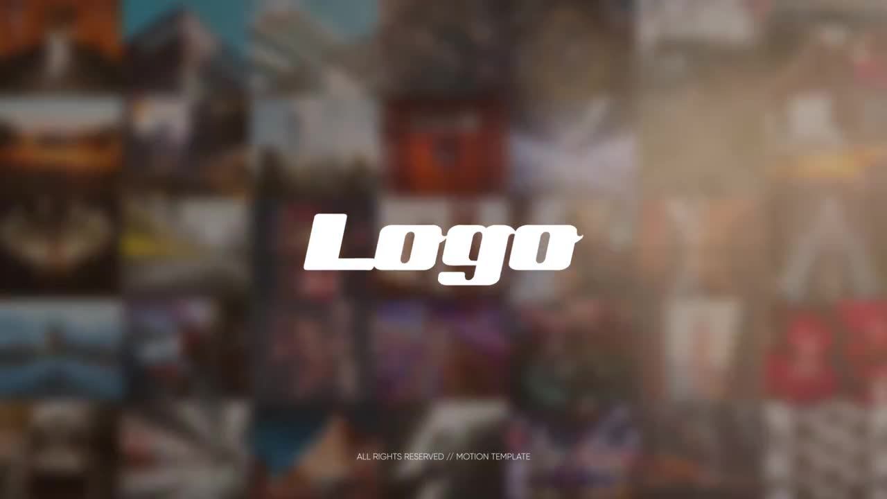 专业设计的动态照片墙徽标转场动画素材库精选AE模板