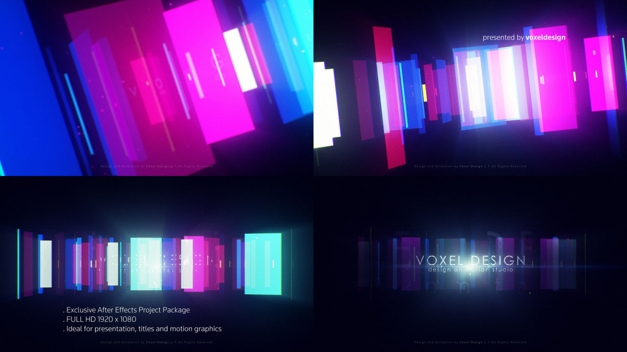 动态动画的魔术卡标志显示素材库精选AE模板