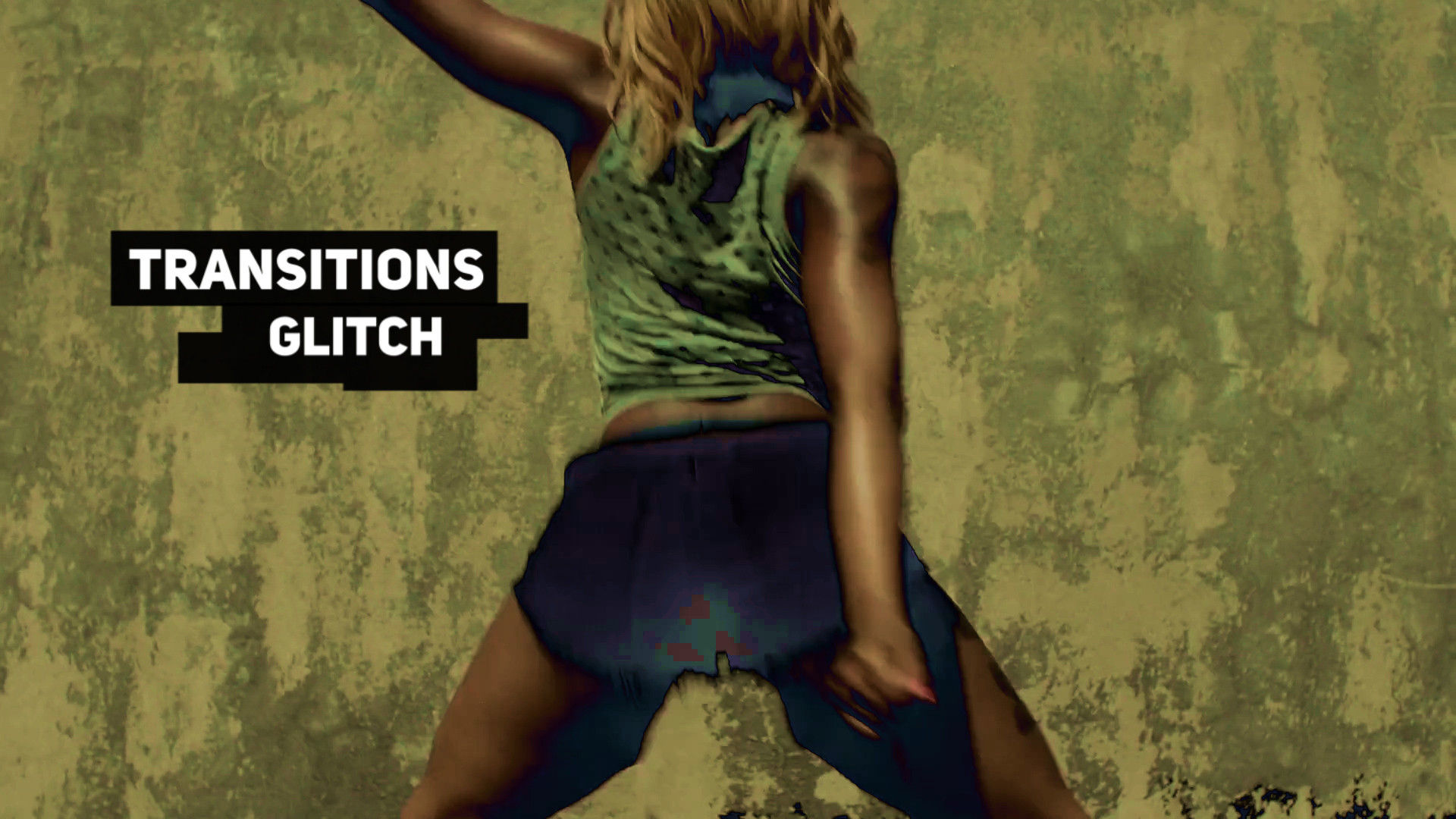 毛刺转换效果动画素材库精选PR模板