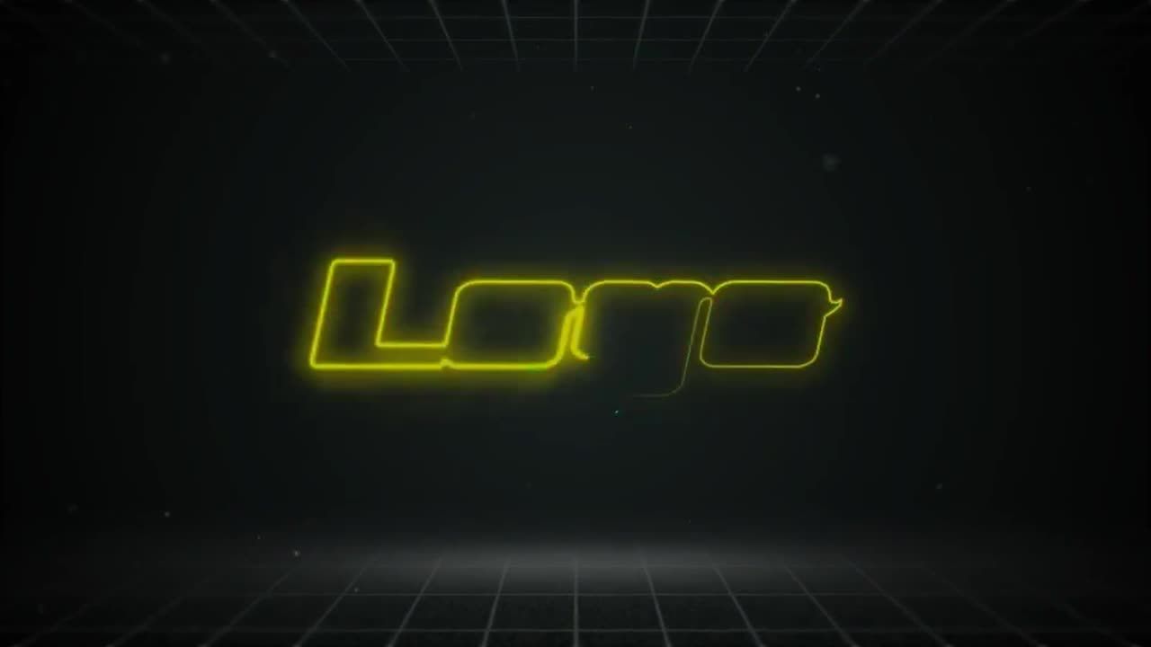 电子Glitch徽标显示素材库精选AE模板