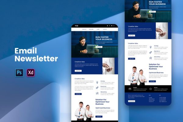 企业咨询服务公司营销推广EDM邮件模板素材库精选 Email Newsletter