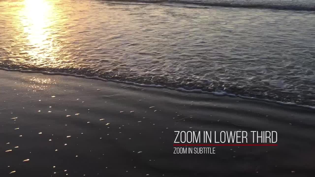 16种屏幕放大缩小变化下三分之一标题素材库推荐Pr模板