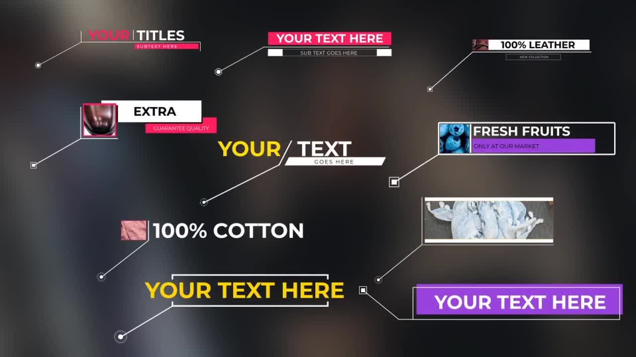 10个动态全屏标题动画商业幻灯片素材库精选AE模板