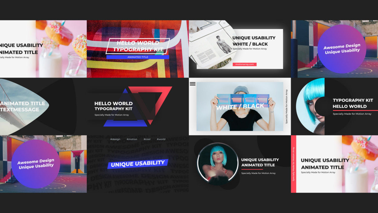 专业创意的全屏标题动画素材库精选AE模板