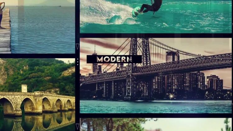 漂亮活力的网格幻灯片素材库精选AE模板