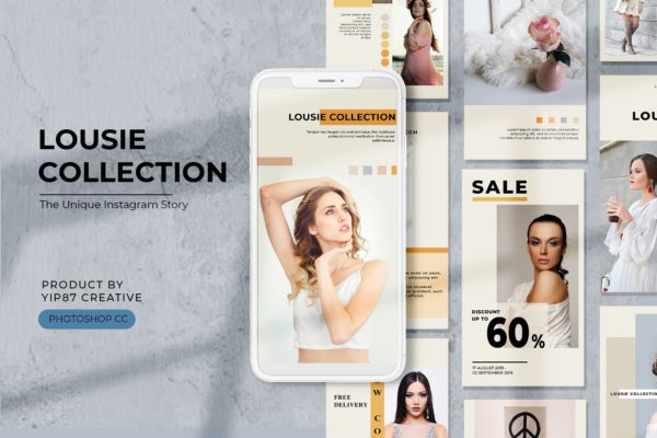 时尚商店品牌故事Instagram社交平台营销设计素材 Fashion Store – Instagram Story Design