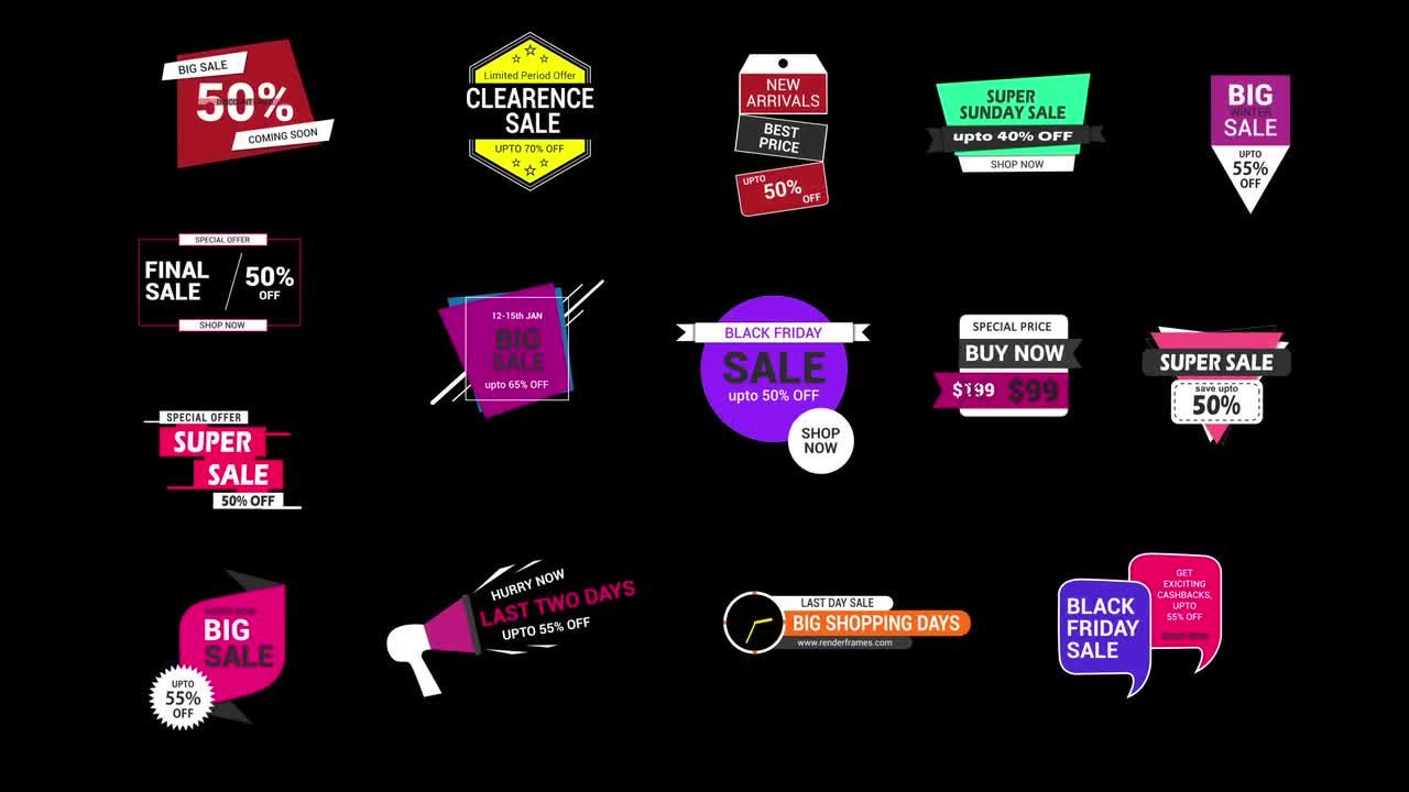 15个创造性全屏标题动画素材库精选AE模板