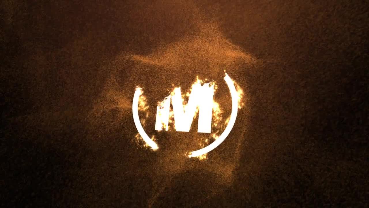 粒子火花徽标显示素材库精选AE模板