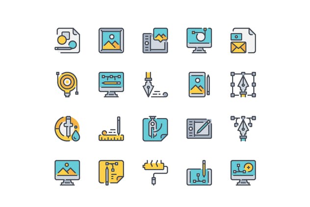 20枚设计工具矢量图标合集 20 Design icon set插图(1)