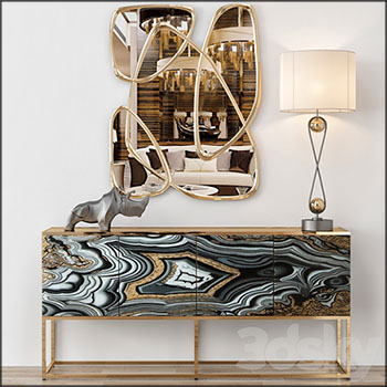 彩绘玛瑙电视柜收纳装饰柜素材之家精选3D模型