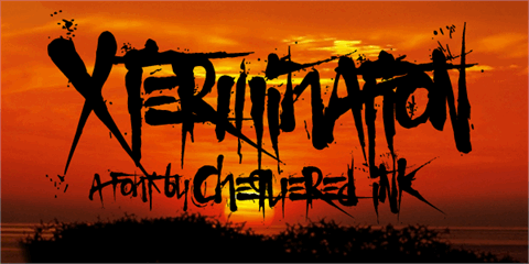 X Termination font素材之家精选英文字体