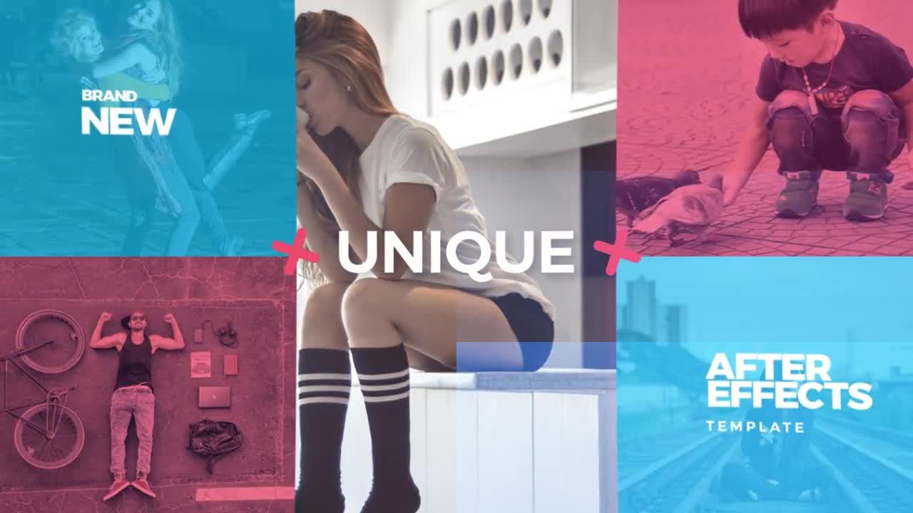 时尚动态多图切换照片展示素材库精选AE模板