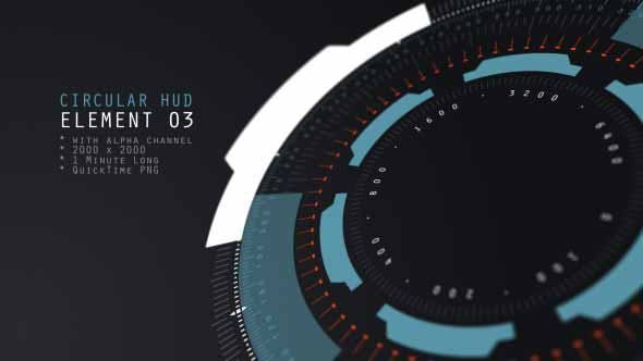 平视显示器元件03特效视频素材