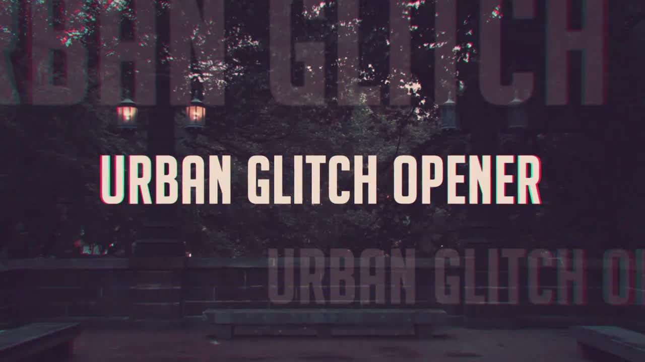 复古风格的旅行Glitch幻灯片照片展示素材库精选AE模板