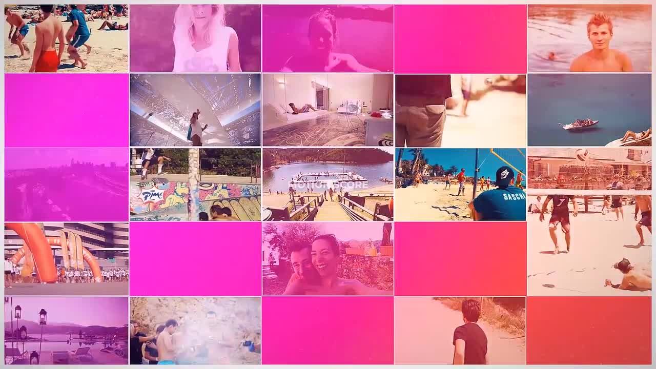 现代幻灯片彩色过渡效果素材库精选AE模板