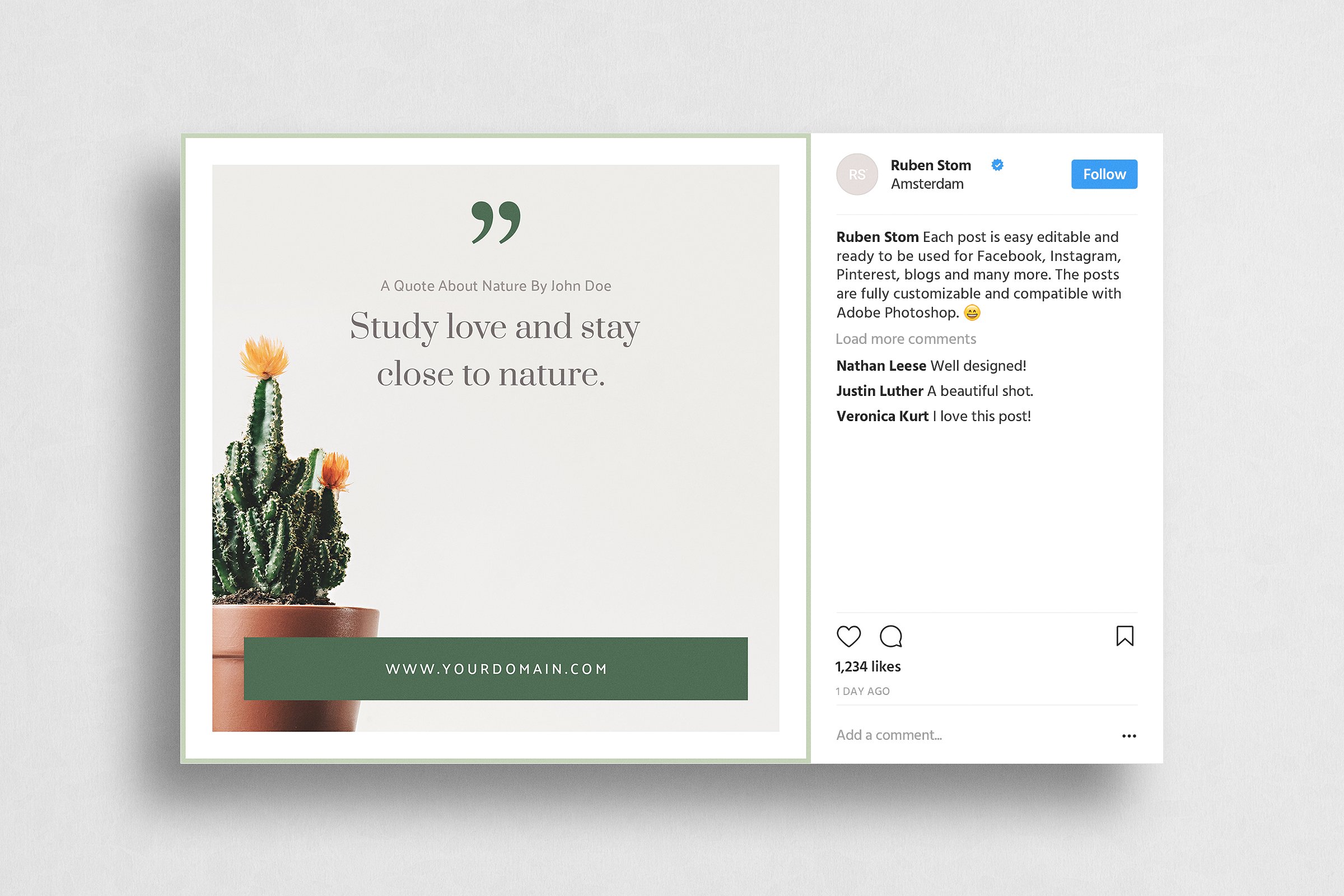 INS风社交媒体文章设计素材包 Stockholm Social Media Pack插图(3)
