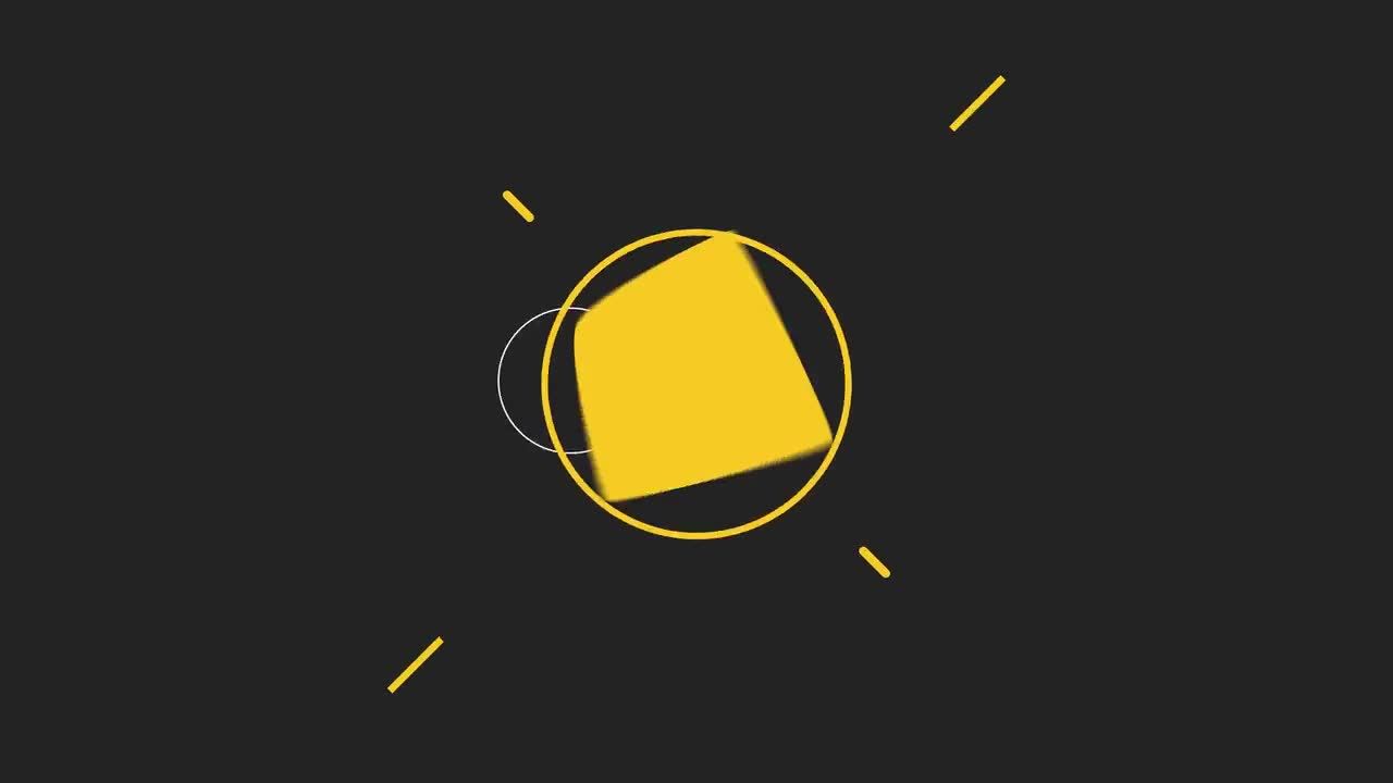 简短优雅创意的平面形状图层动画徽标素材库推荐PR模板