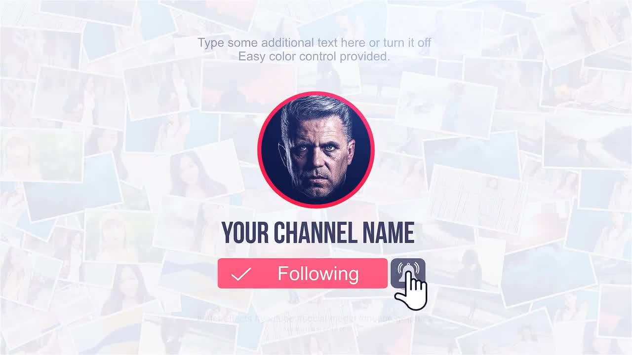 流行社交媒体简介logo标题素材库精选AE模板