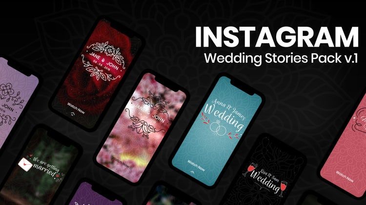 12个精美个性的Instagram故事素材库精选AE模板