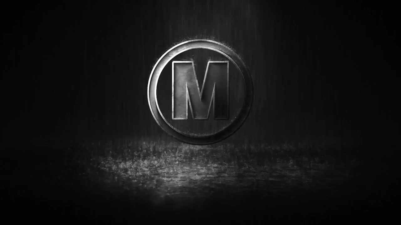 下雨场景的徽标显示素材库精选AE模板