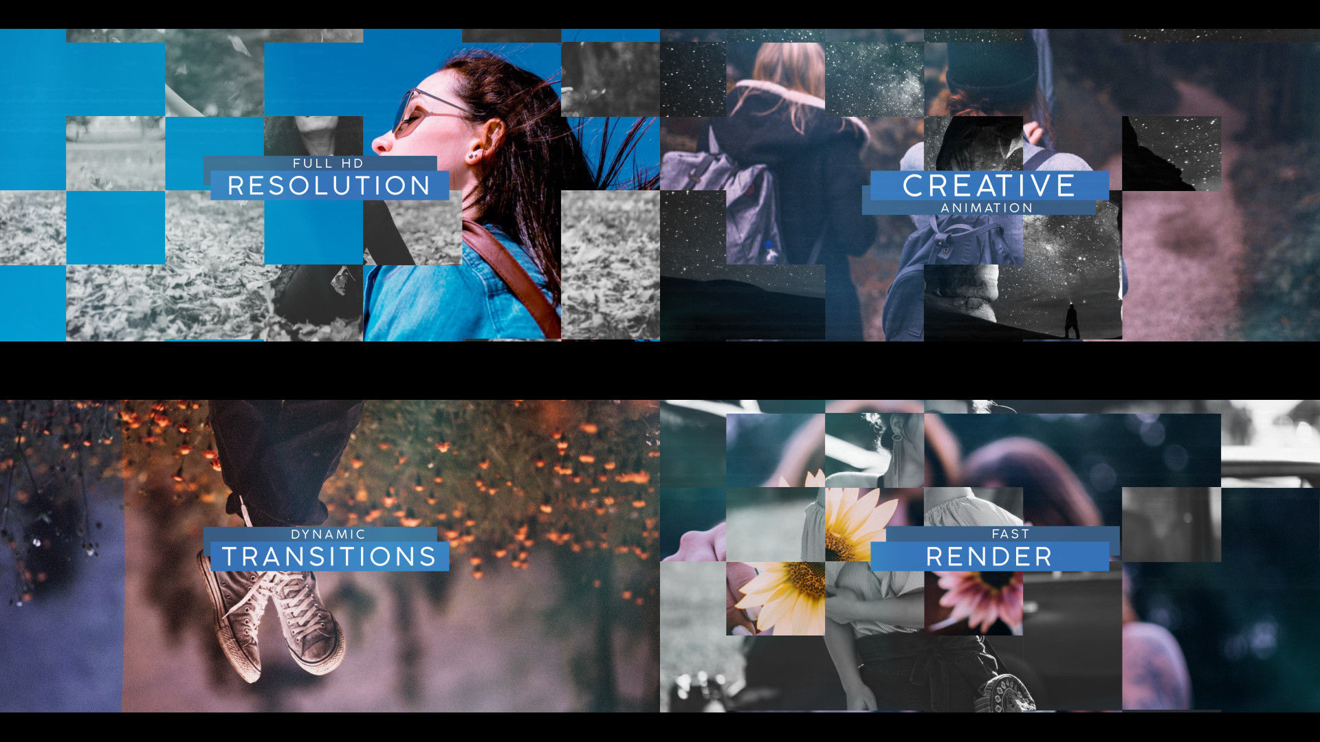 精彩的幻灯片展示照片图像素材库精选AE模板