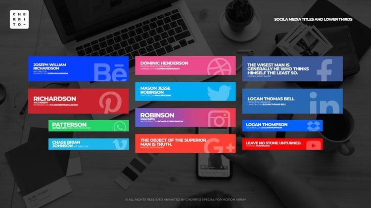 三分之二的社交媒体标题文本动画ae模板