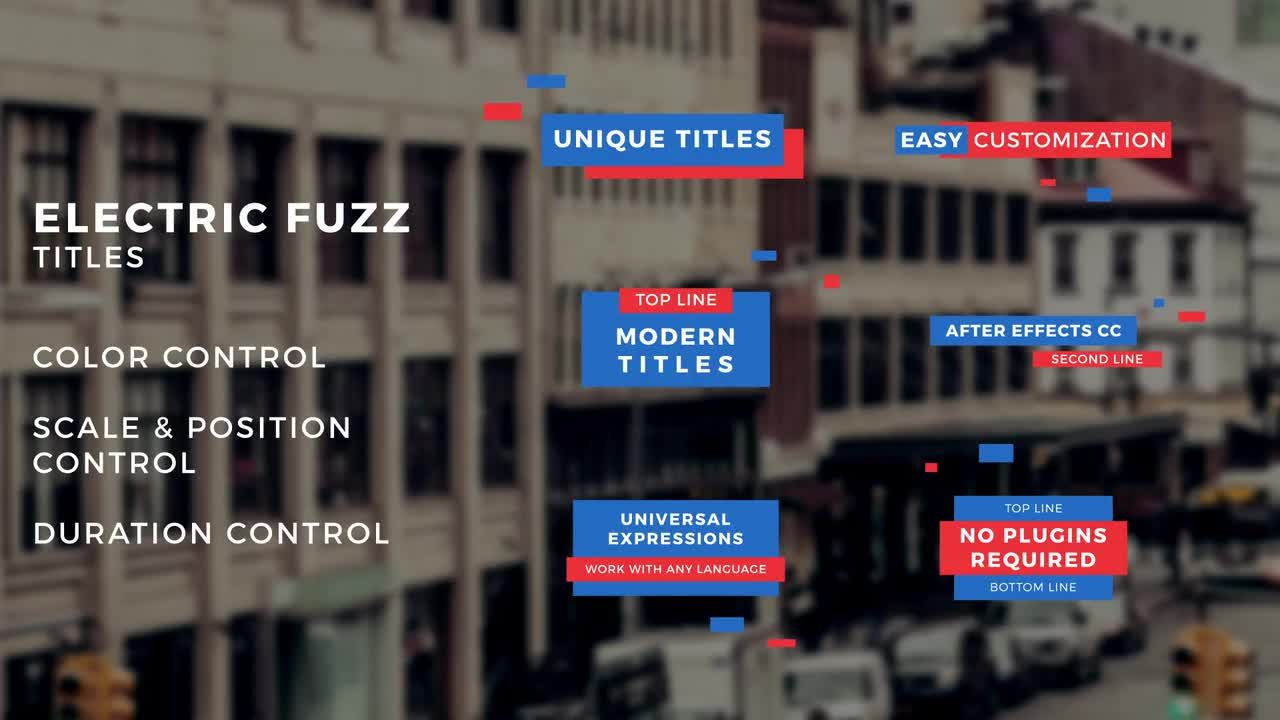 6个创意故障设计的电子科技标题素材库精选AE模板