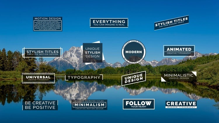 15个时尚全屏标题动画素材库精选AE模板