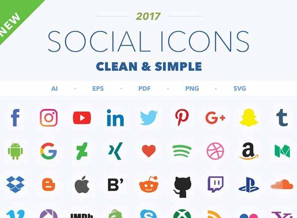 2017最新实用的社交图标下载[eps,ai]