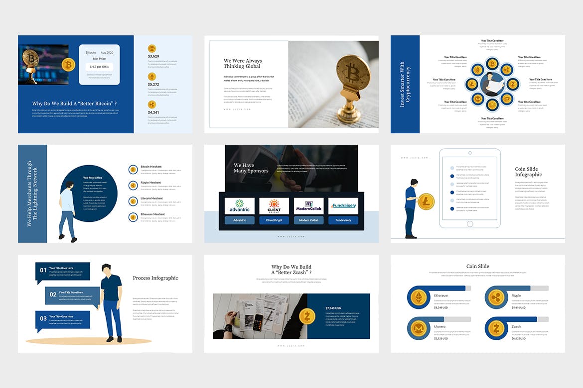 加密货币/区块链业务介绍素材库精选PPT模板 Juzia : Crypto Currency Business Powerpoint插图(5)