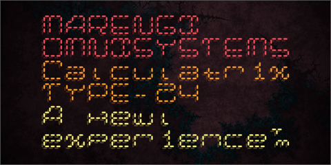 Calculatrix 24 font素材之家精选英文字体