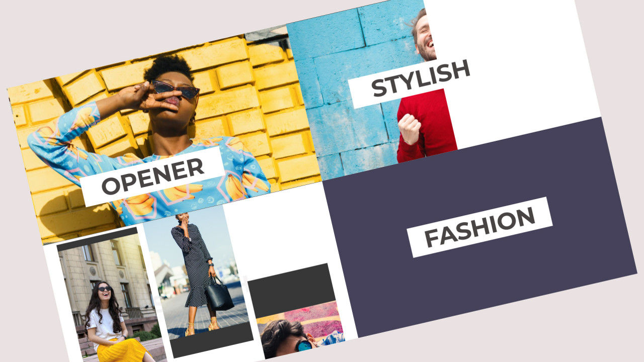 时尚的幻灯片开瓶器素材库精选AE模板