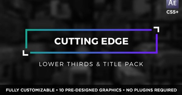 创意视频标题&amp;字幕条特效素材库精选AE模板素材 Cutting Edge Titles and Lower Thirds