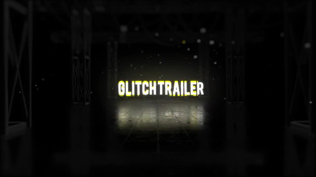 超现代设计的信号故障干扰电影预告片头素材库精选AE模板