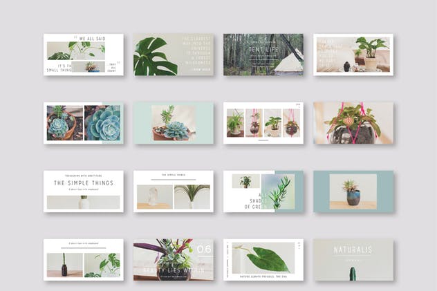 现代简洁风格多用途社交媒体贴图模板素材库精选 NATURALIS Social Media BUNDLE插图(5)