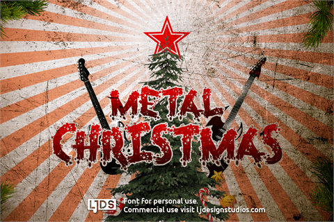 Metal Christmas Personal USE font素材之家精选英文字体