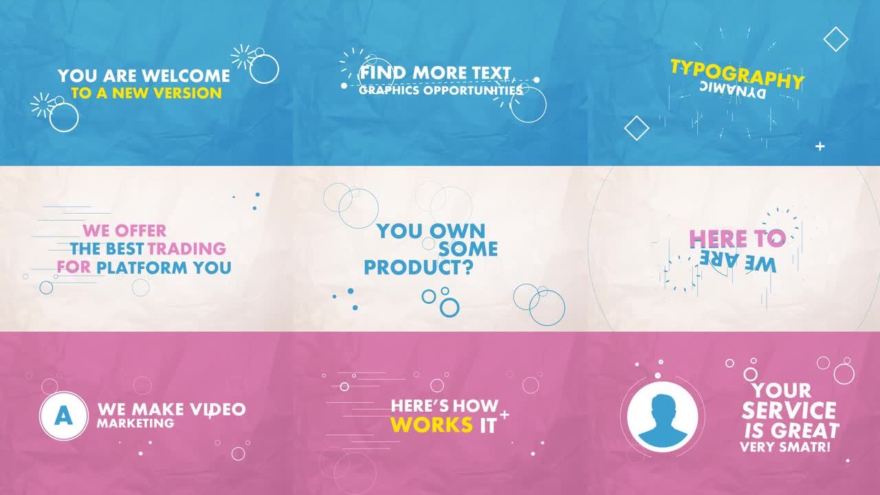 干净优雅的动态排版视频介绍素材库精选AE模板