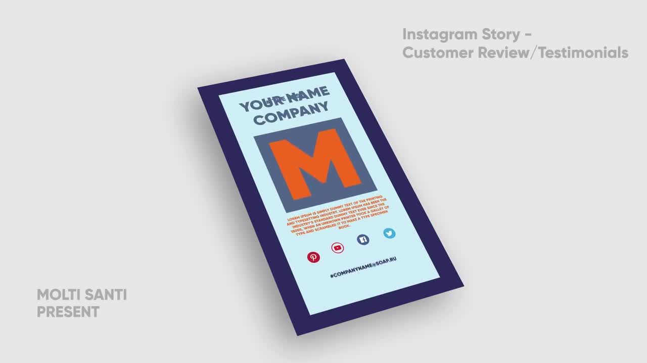 12个Instagram故事推广介绍素材库精选AE模板