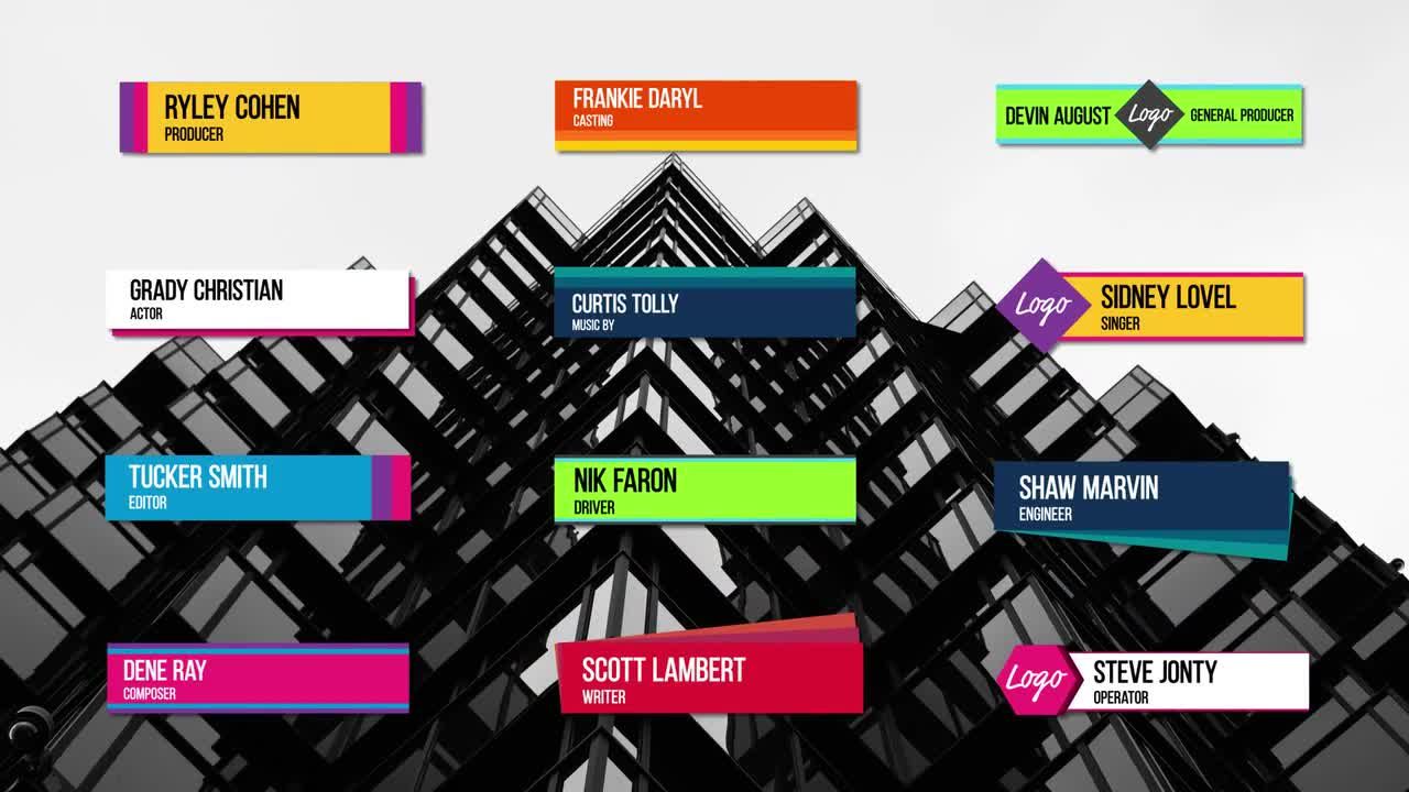 12个彩色标题动画素材库推荐PR模板