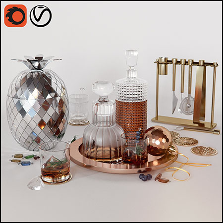 CB2欧式风格装饰品素材之家精选3D模型