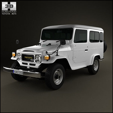 丰田Toyota Land Cruiser J40 Hard Top 1979越野汽车素材之家精选3D模型
