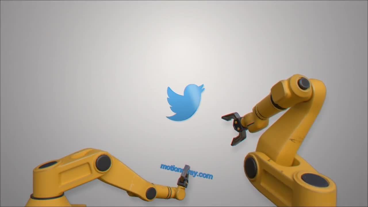 动画工业标志徽标展示素材库精选AE模板